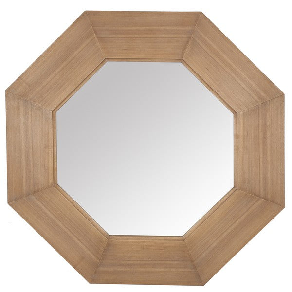 Lacarlo Octagan Wood Mirror in Natural