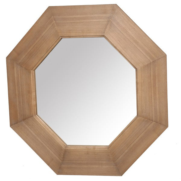 Lacarlo Octagan Wood Mirror in Natural