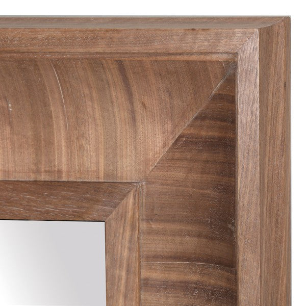Kaya Walnut Finish Square Wood Mirror