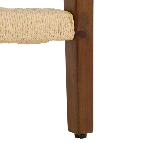 Chasu Wood Console Table in Walnut with Shelf