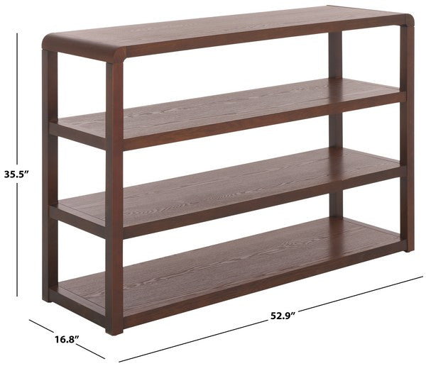 Omara 4 Tier Console Table in Walnut