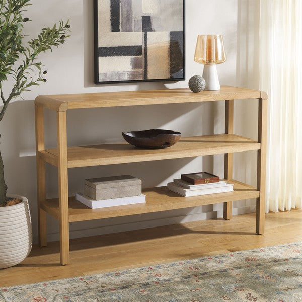 Omara 2 Shelf Console Table in Natural