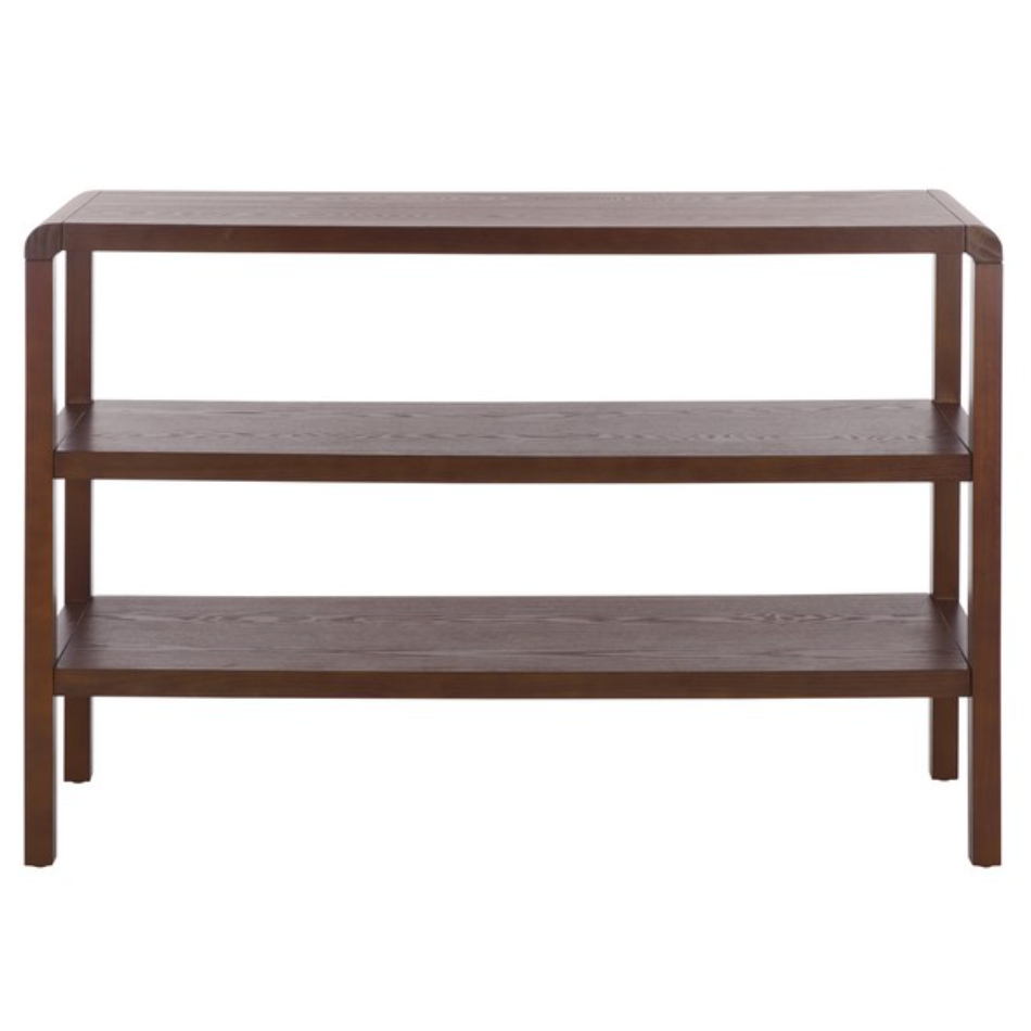 Omara 2 Shelf Console Table in Walnut