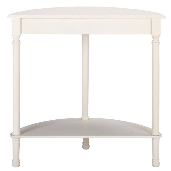 Tinsley Half Round Console Table in Ivory