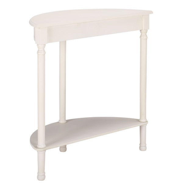 Tinsley Half Round Console Table in Ivory