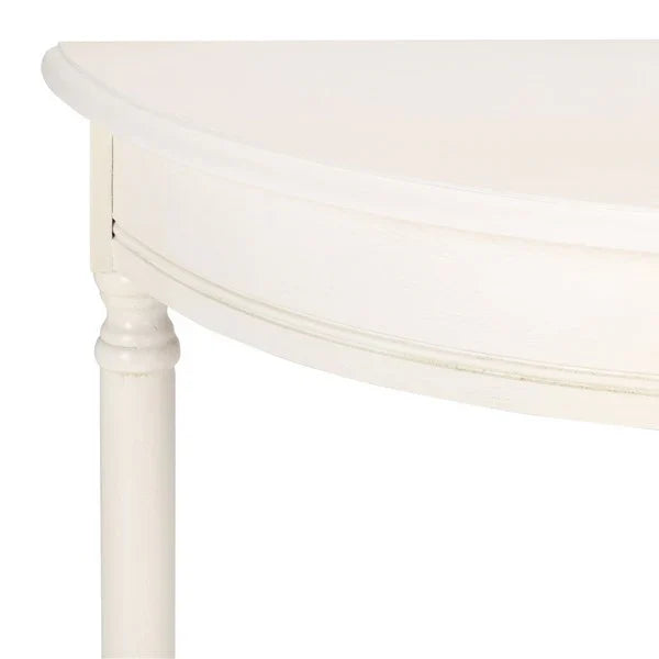 Tinsley Half Round Console Table in Ivory