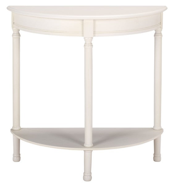 Tinsley Half Round Console Table in Ivory