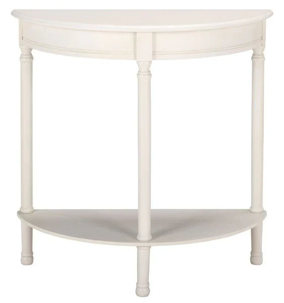Tinsley Half Round Console Table in Ivory
