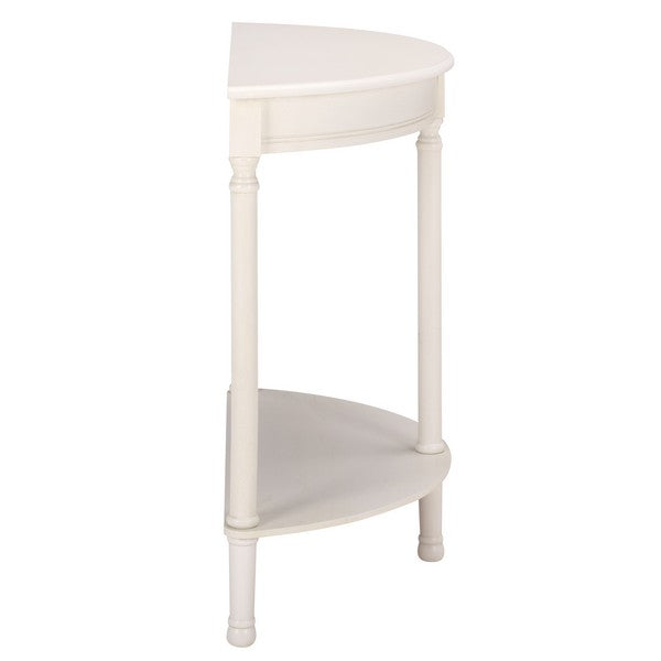 Tinsley Half Round Console Table in Ivory