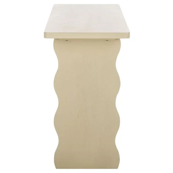 Preslyn Wood Console Table in Sand - The Mayfair Hall