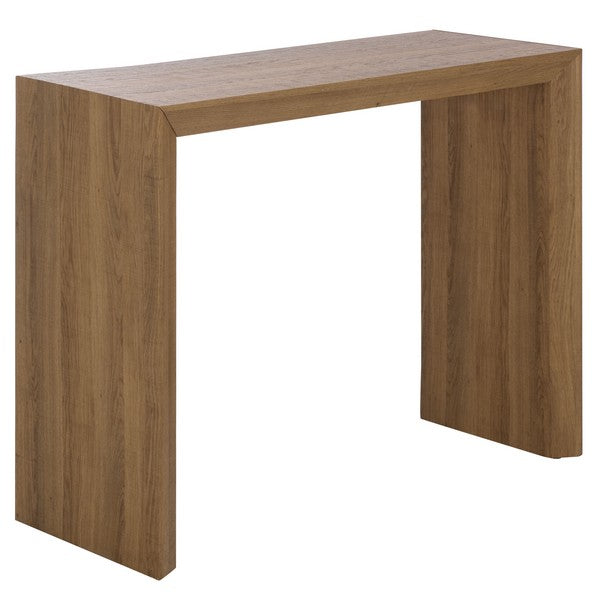 Woodrow Wood Console Table in Natural Brown