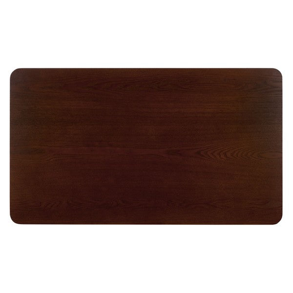 Dino Wood Coffee Table in Walnut with Shelf
