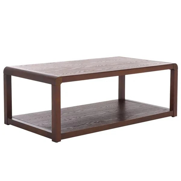 Omara Wood 2-Tier Coffee Table in Walnut - The Mayfair Hall
