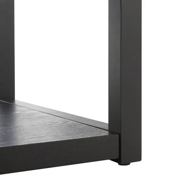 Omara Wood 2-Tier Coffee Table in Black - The Mayfair Hall