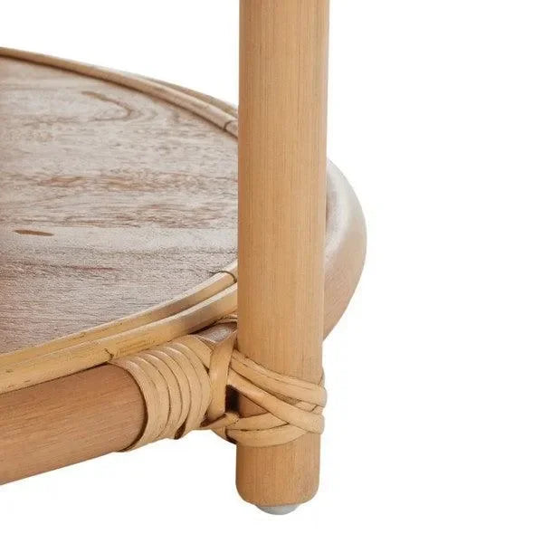 Arvid Rattan Coffee Table in Natural - The Mayfair Hall