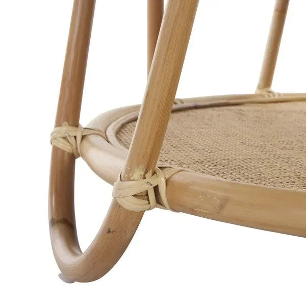 Althea Rattan Coffee Table in Natural with Weave Design - The Mayfair Hall