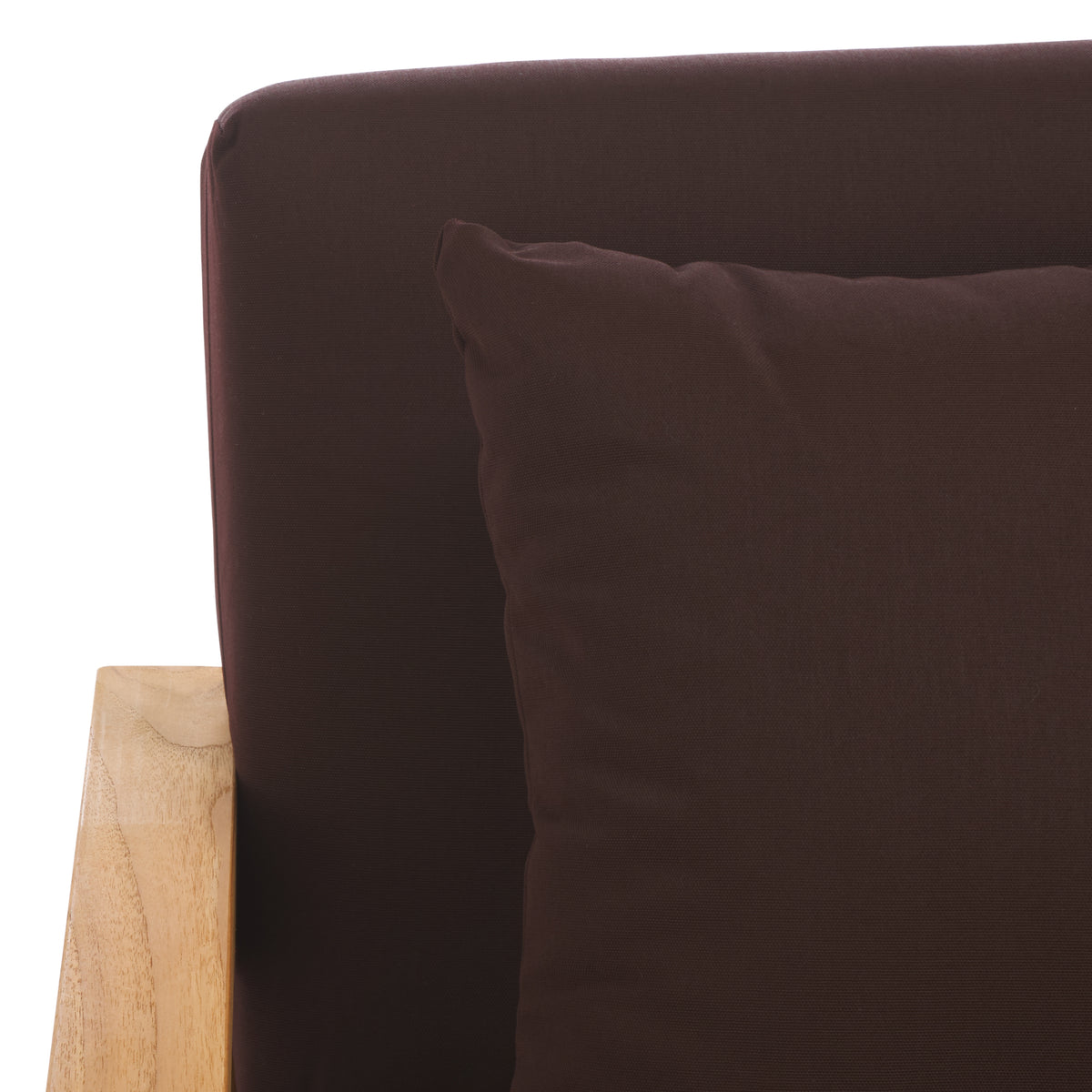 Montford Brazilian Teak 3 Seater Sofa in Natural Teak and Dark Brown