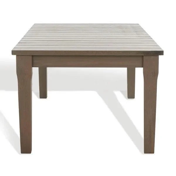 Martinique Wood Patio Coffee Table in Light Gray - The Mayfair Hall