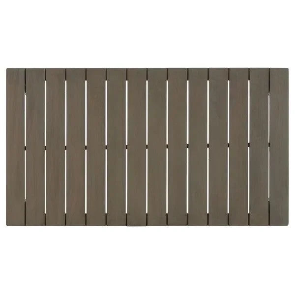 Martinique Wood Patio Coffee Table in Light Gray - The Mayfair Hall
