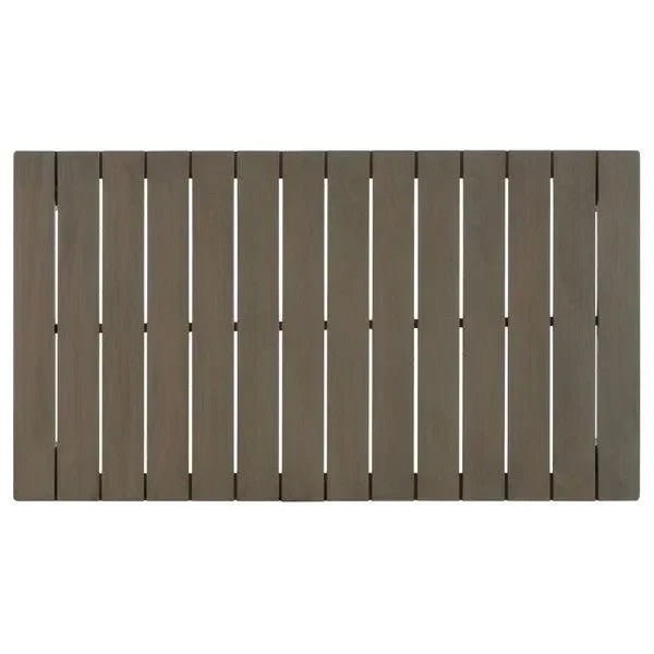 Martinique Wood Patio Coffee Table in Light Gray - The Mayfair Hall