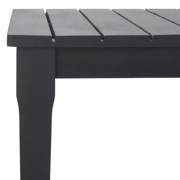 Martinique Wood Patio Coffee Table in Black - The Mayfair Hall