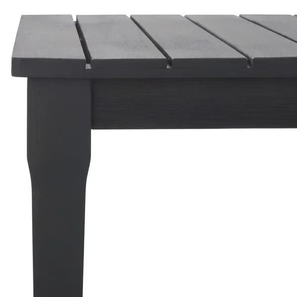Martinique Wood Patio Coffee Table in Black - The Mayfair Hall