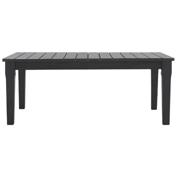 Martinique Wood Patio Coffee Table in Black - The Mayfair Hall