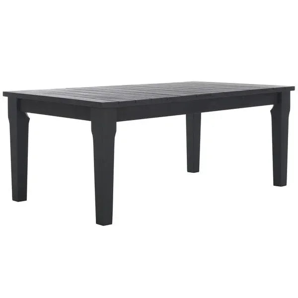 Martinique Wood Patio Coffee Table in Black - The Mayfair Hall