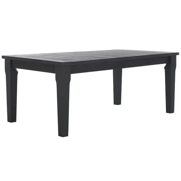 Martinique Wood Patio Coffee Table in Black - The Mayfair Hall
