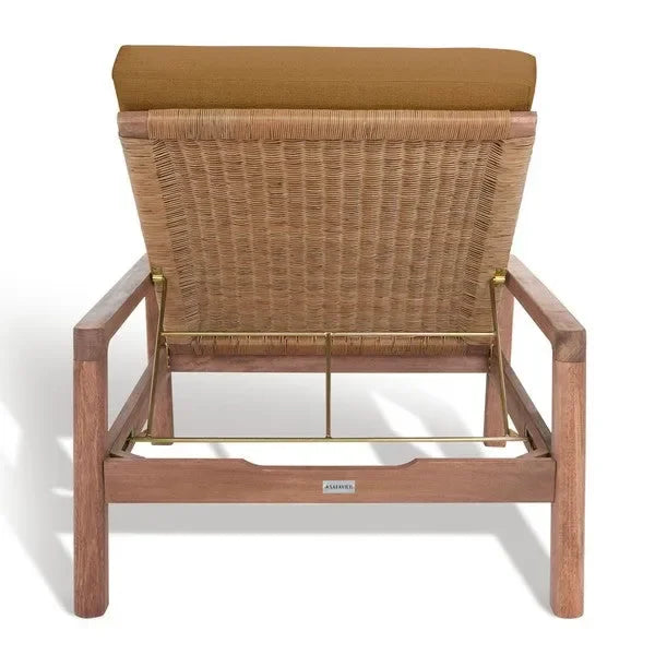 Donnamaria Eucalyptus Wood Sun Lounger in Brown - The Mayfair Hall