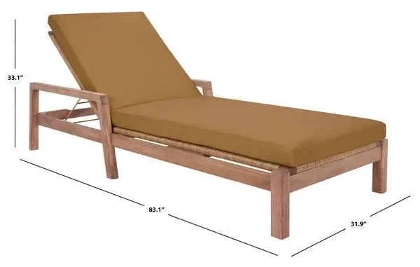 Donnamaria Eucalyptus Wood Sun Lounger in Brown - The Mayfair Hall