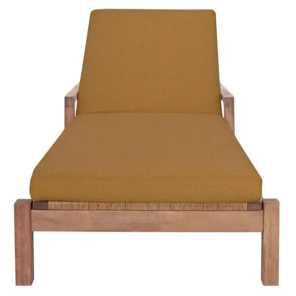 Donnamaria Eucalyptus Wood Sun Lounger in Brown - The Mayfair Hall
