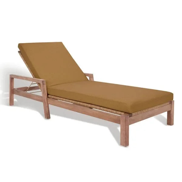 Donnamaria Eucalyptus Wood Sun Lounger in Brown - The Mayfair Hall