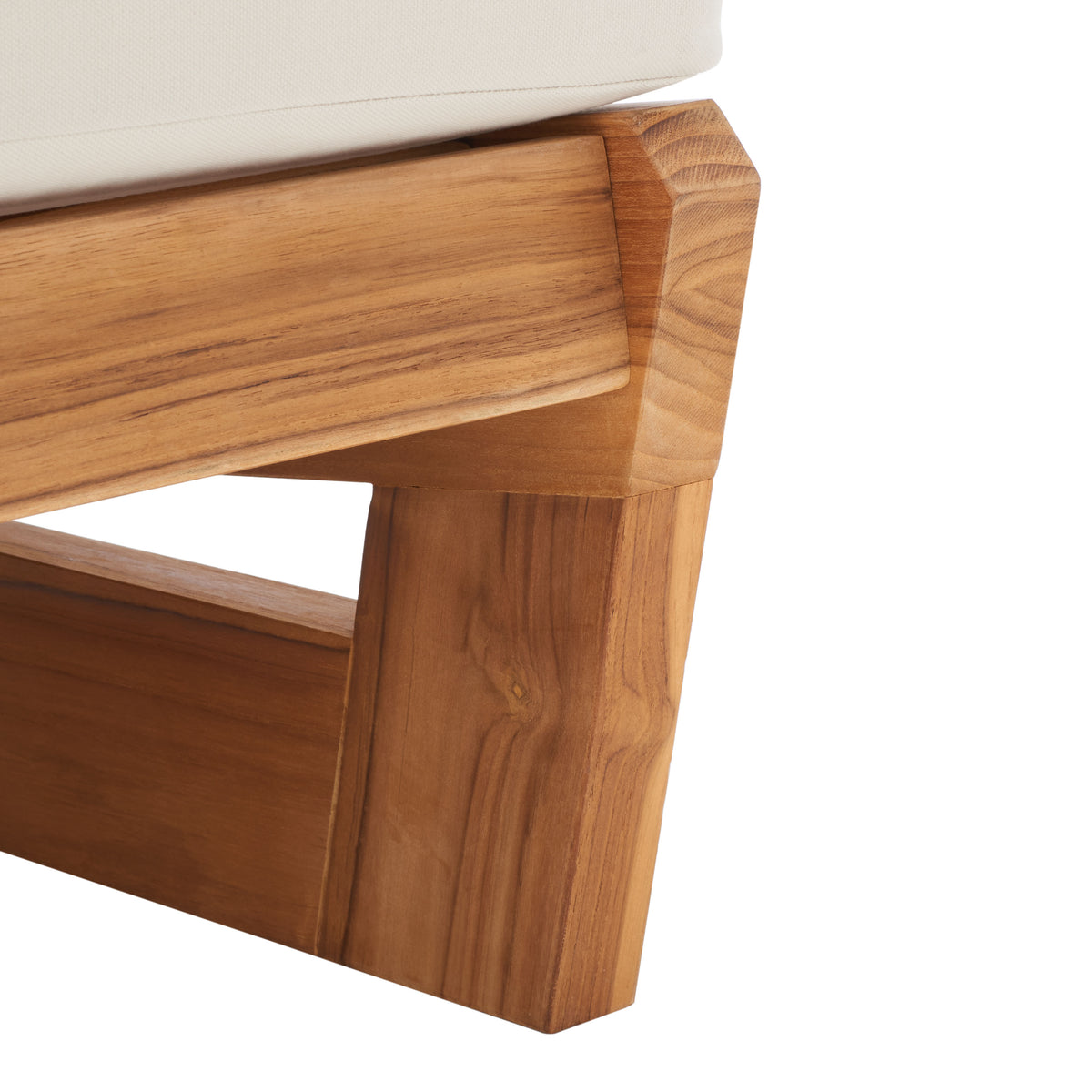 Julianne Brazilian Teak Patio Chair in Natural and Beige