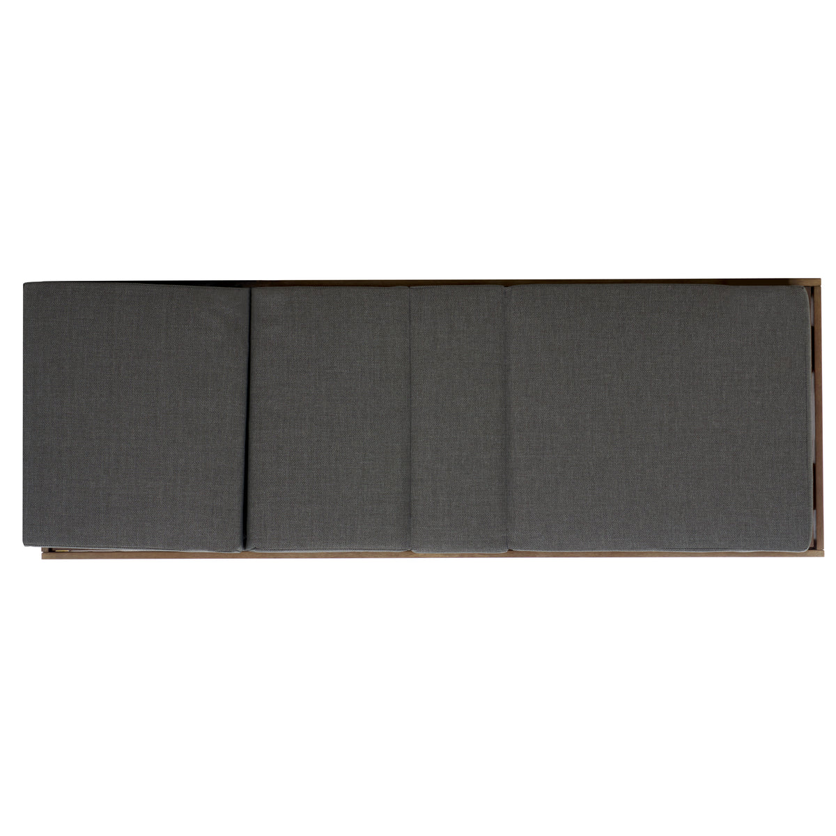Vincent Eucalyptus Wood Chaise Lounge Chair in Natural and Dark Gray