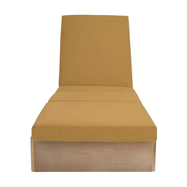 Vincent Wood Chaise Lounge Chair in Brown with Adjustable Back and Leg - The Mayfair Hall