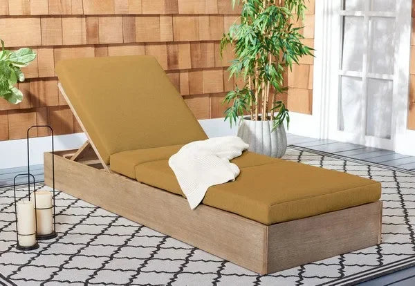 Vincent Wood Chaise Lounge Chair in Brown with Adjustable Back and Leg - The Mayfair Hall