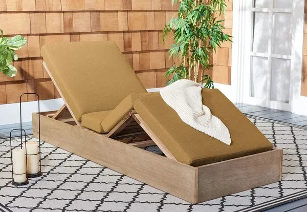 Vincent Wood Chaise Lounge Chair in Brown with Adjustable Back and Leg - The Mayfair Hall