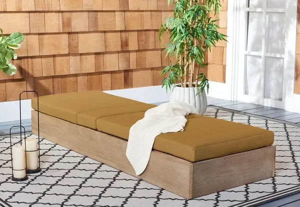 Vincent Wood Chaise Lounge Chair in Brown with Adjustable Back and Leg - The Mayfair Hall