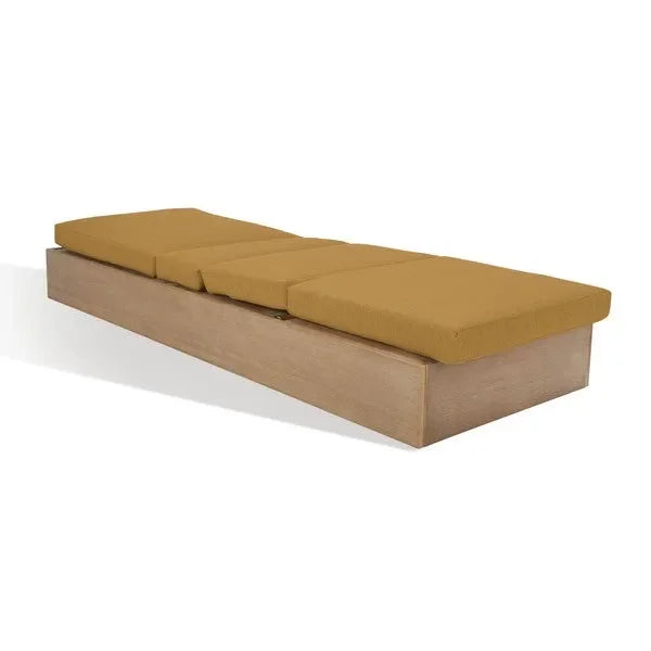 Vincent Wood Chaise Lounge Chair in Brown with Adjustable Back and Leg - The Mayfair Hall