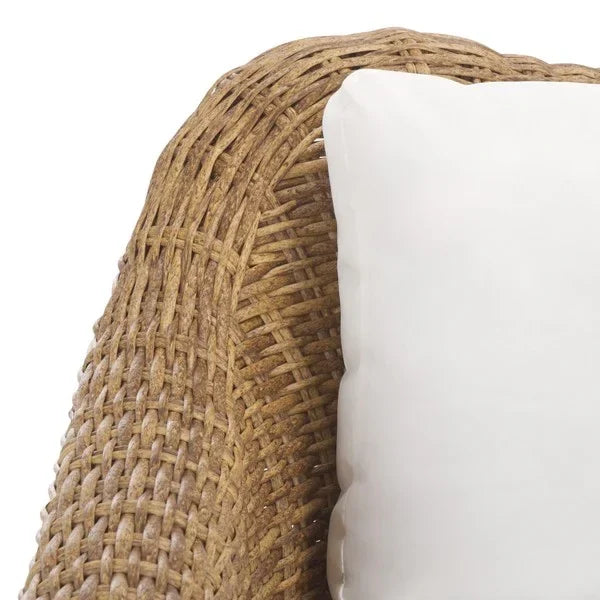 Melbourne Wicker Patio Chair in Natural - The Mayfair Hall