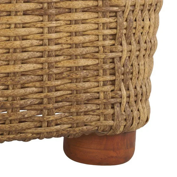 Melbourne Wicker Patio Chair in Natural - The Mayfair Hall