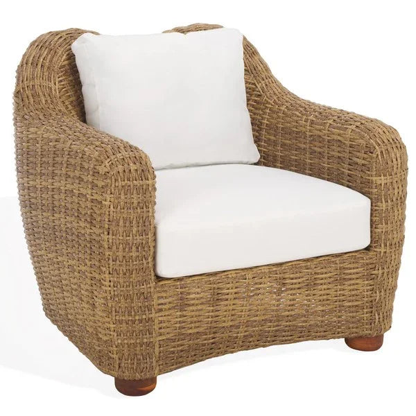 Melbourne Wicker Patio Chair in Natural - The Mayfair Hall