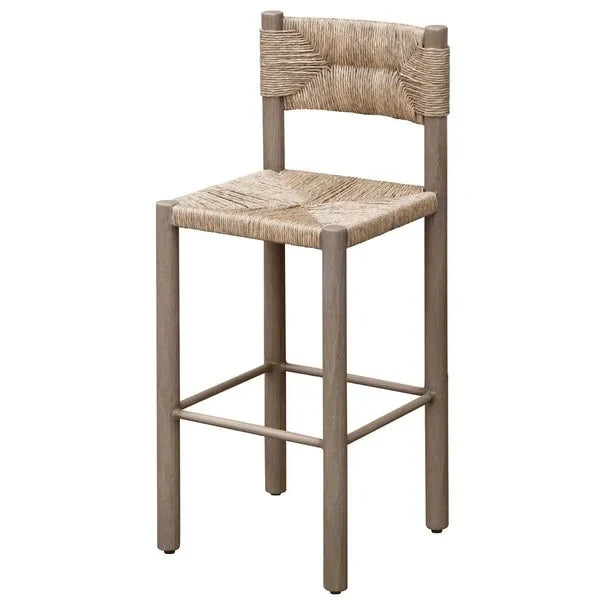 Romona Rattan Outdoor Bar Stool in Brown - The Mayfair Hall