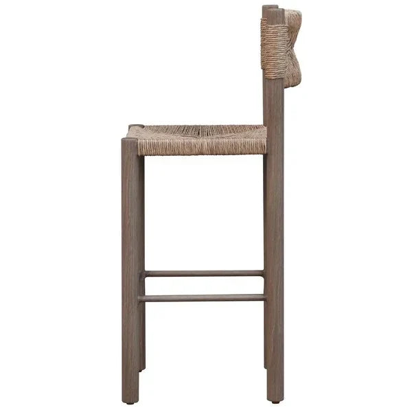Romona Rattan Outdoor Bar Stool in Brown - The Mayfair Hall