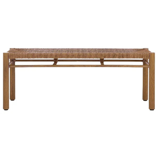 Romona Rattan Outdoor Bench in Natural