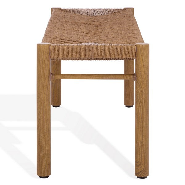 Romona Rattan Outdoor Bench in Natural