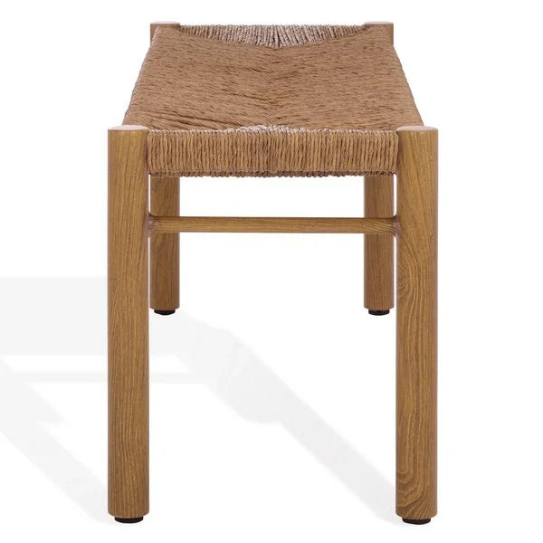 Romona Rattan Outdoor Bench in Natural