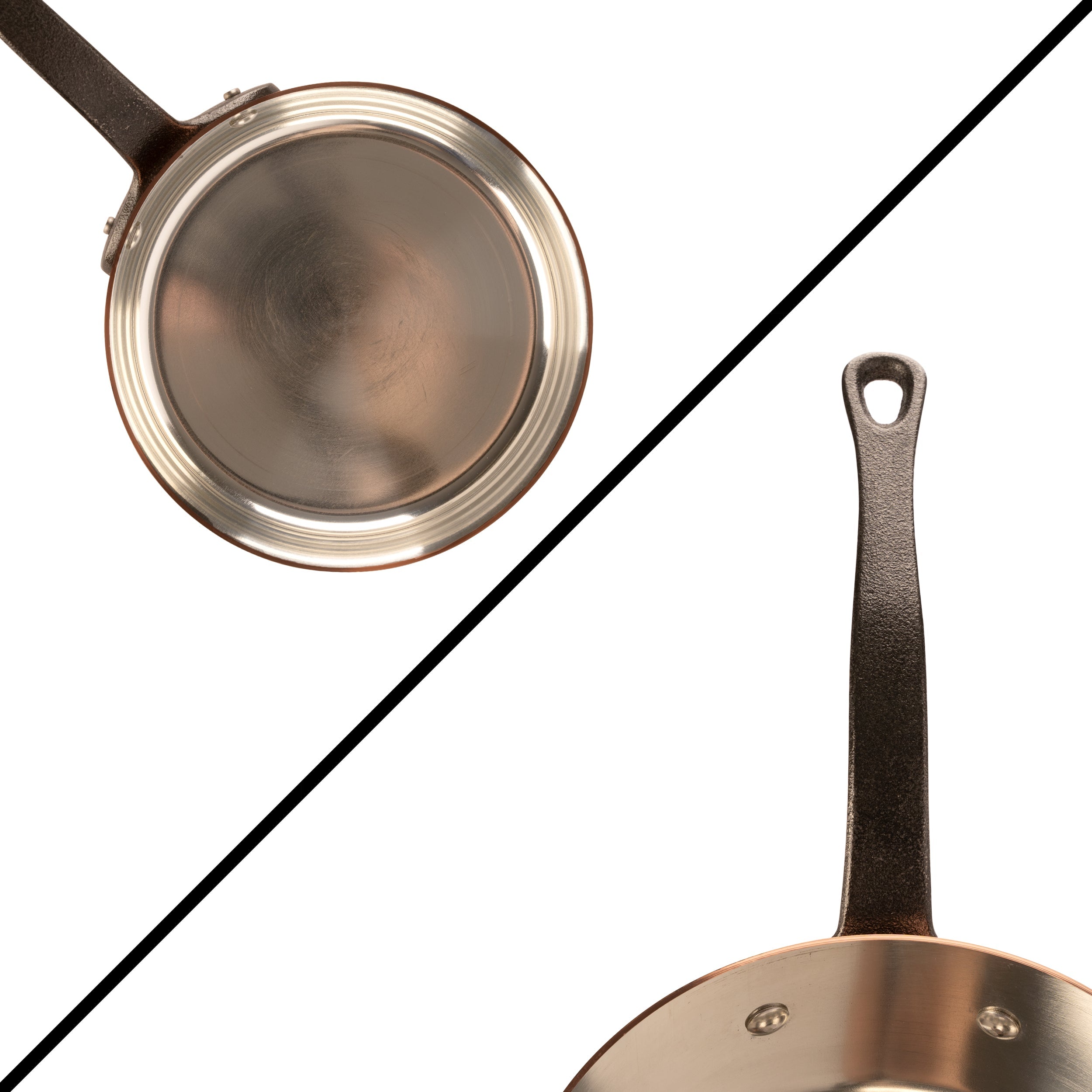 Tinned copper saucepan