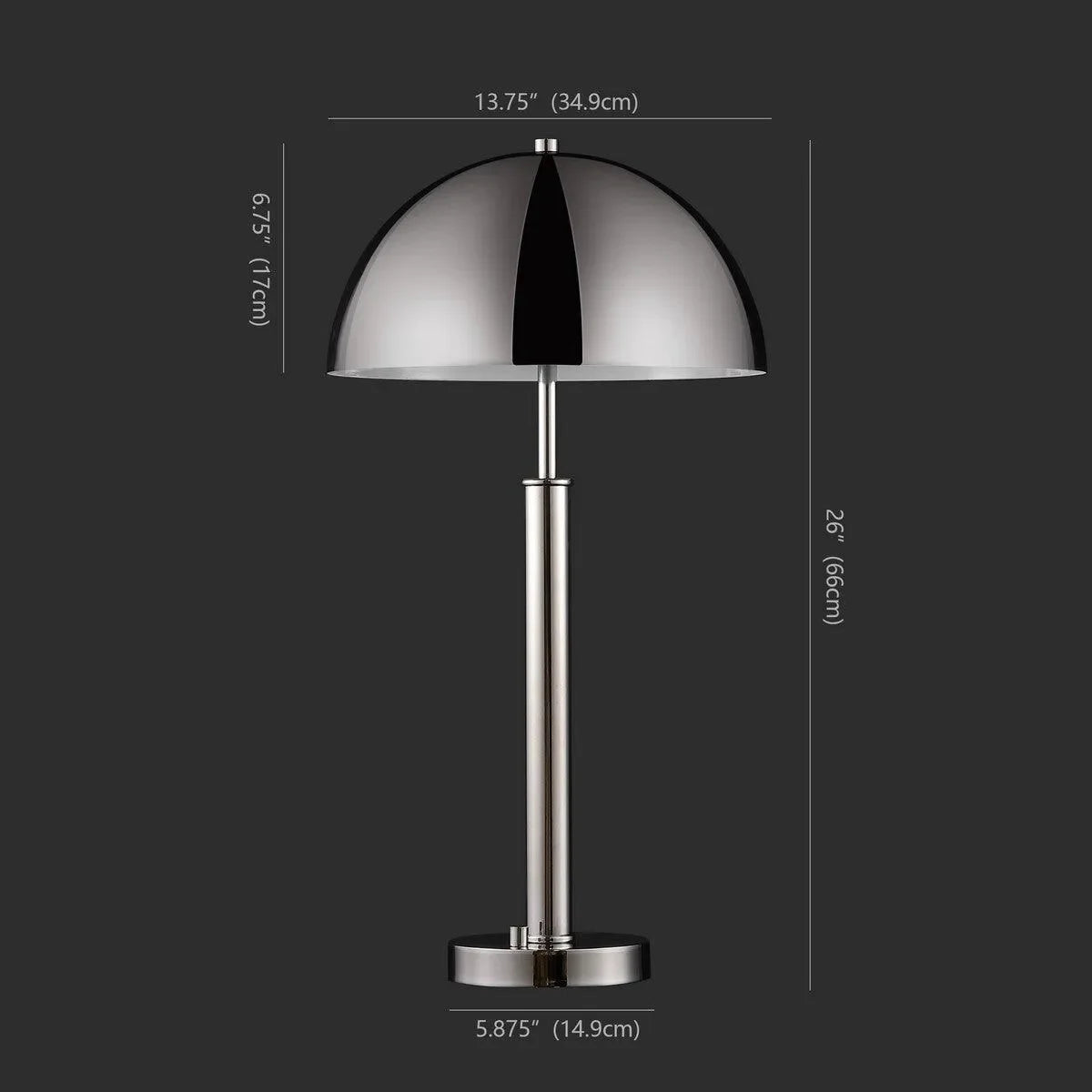Harvey Metal Table Lamp in Nickel - The Mayfair Hall